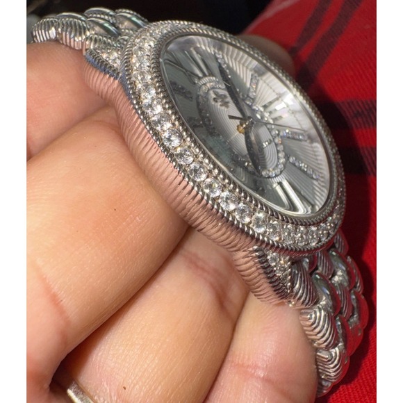 Judith Ripka MOP Roman Numerals CZ Watch EXCELLENT CONDITION main image 8